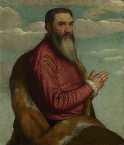 Betender Mann mit langem Bart, ca. 1545 von Moretto da Brescia