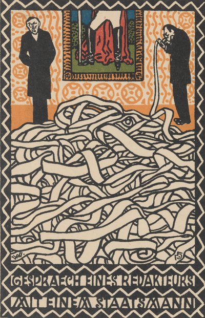 Gespräch eines Redakteurs mit einem Staatsmann, 1907 von Moritz Jung