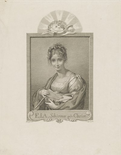 Porträt der Schauspielerin Friederike Schirmer, geb. Christ, um 1830 von Moritz Retzsch