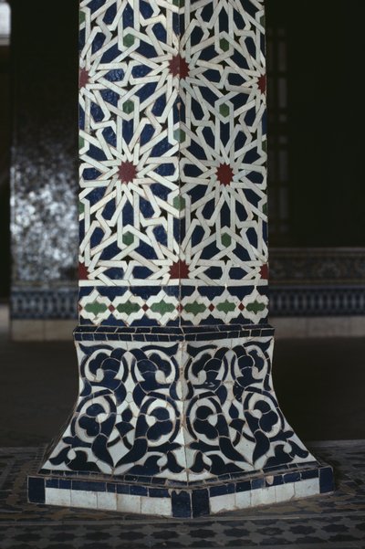 Kasbah von Thamiel Glaoui, Zellij-Fliesenarbeit, Detail (Keramik) von Moroccan School