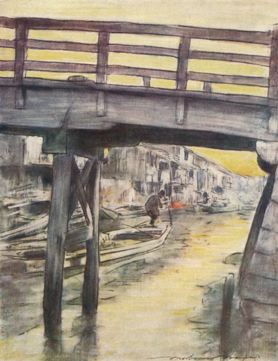 Ein Kanal in Osaka von Mortimer L Menpes