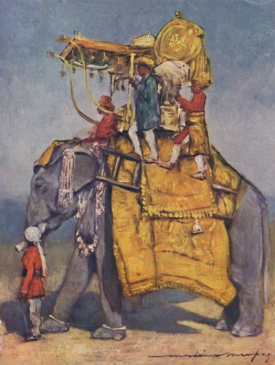 Ein Staatselefant in voller Pracht, 1903 von Mortimer L Menpes