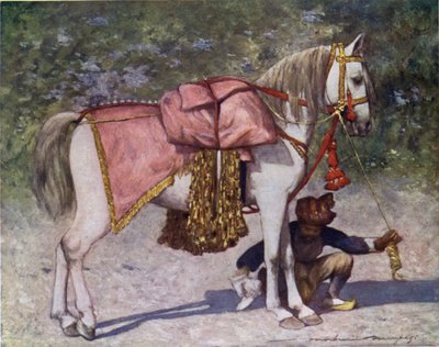 Ein berühmtes geführtes Pferd im Gefolge des Rao von Cutch von Mortimer Ludington Menpes