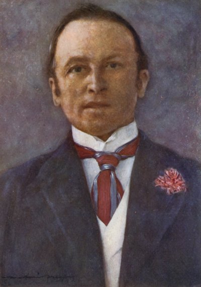 Lord Curzon in seinem Arbeitszimmer in Delhi von Mortimer Ludington Menpes
