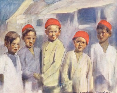 Kinder der Welt: Singhalesen, Beobachten des Rennens von Mortimer Ludington Menpes