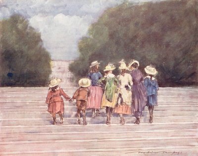 Kinder der Welt: Französisch, in den Tuilerien-Gärten von Mortimer Ludington Menpes