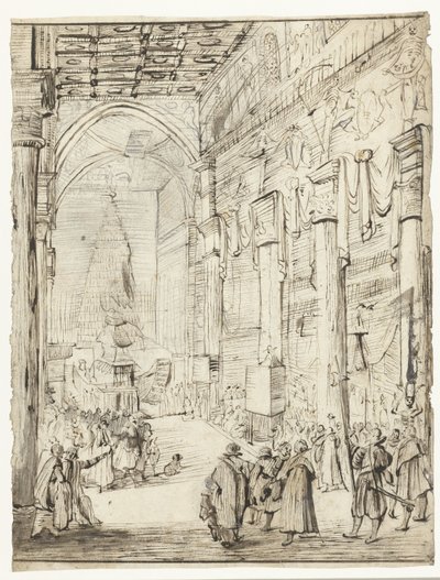 Katafalk von Kaiser Matthias von Österreich von Moses Ter Borch