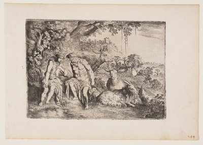 Merkur wiegt Argus in den Schlaf, Platte 4 aus Die Geschichte von Merkur und Argus von Moses van Uyttenbroeck
