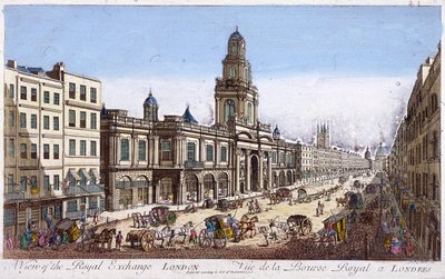 Royal Exchange 2. Außenansicht, London, 1761 von Mothey Lairee