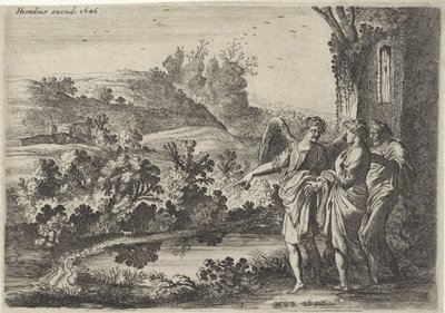 Tobias, Tobit und der Engel (Die Geschichte von Tobias) von Moyses van Wtenbrouck