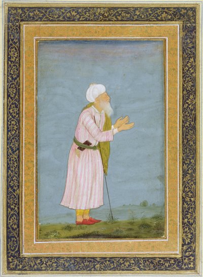 Ein muslimischer Religionsführer, aus dem Small Clive Album von Mughal School