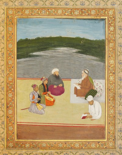Diskussion zwischen Gelehrten und Fürsten von Mughal School