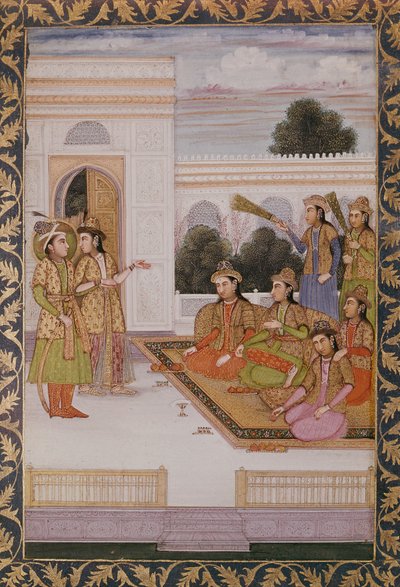 Joseph wird den Frauen von Mizr von Zuleika, Potiphars Frau, vorgestellt, Episode aus dem populären persischen Gedicht Yusuf und Zulaikha von Jami (1414-92) ca.1780 von Mughal School