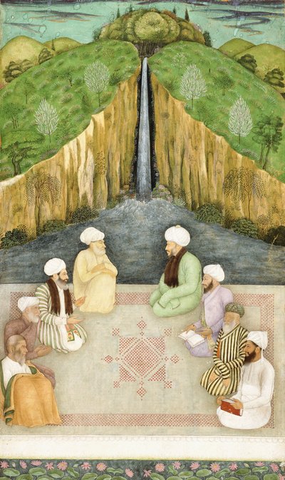 Weise in religiöser Diskussion, ca. 1680 von Mughal School