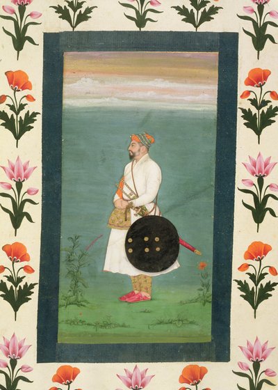 Stehende Figur eines Offiziers, aus dem Small Clive Album, ca. 1635-40 von Mughal School