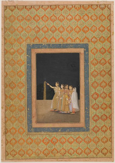 Hofdamen spielen mit Feuerwerk von Muhammad Afzal