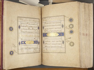 Fol 311 verso 312 recto, Timuriden-Koran, 1441 von Muhammad Mumin Abdallah Al Murwand