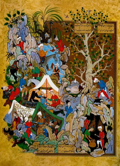 Folio aus Haft Awrang (Sieben Throne) von Jami, 1539-1543 von Muzaffar 
