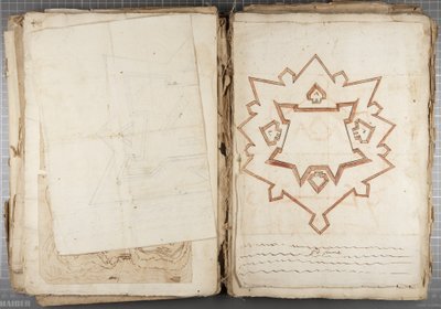 Portfolio von Zeichnungen von Mutio Oddi aus Urbino und anderen - Po Fume, ca. 1635-40 von Muzio Oddi