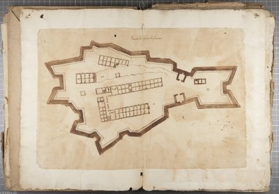 Portfolio von Zeichnungen von Mutio Oddi aus Urbino und anderen - Hafen von Fuentes, ca. 1635-40 von Muzio Oddi