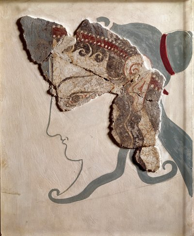 Mykenische Kunst: weiblicher Kopf von Mycenaean