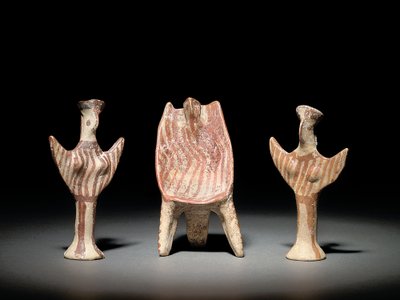 Psi-Figur, Thron mit sitzender Figur und Psi-Figur, ca. 1300-1200 v. Chr. von Mycenaean