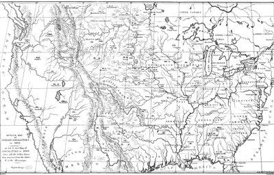 Karte von Nordamerika mit Standorten der Indianerstämme von Myers and Co
