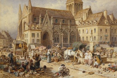 In Gervaise, Falaise: Markttag von Myles Birket Foster