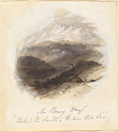 Illustration zu Longfellows "Der regnerische Tag" von Myles Birket Foster