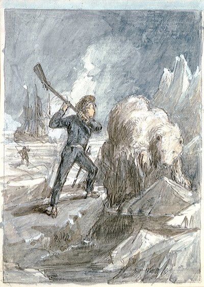 Nelson begegnet einem Bären von Myles Birket Foster