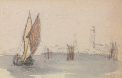 Eine von drei Studien auf der venezianischen Lagune von Myles Birket Foster