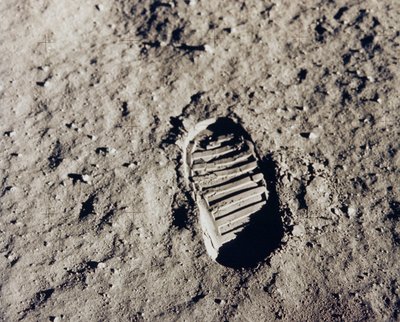 Apollo 11 Fußabdruck auf dem Mond, Juli 1969 von NASA Images