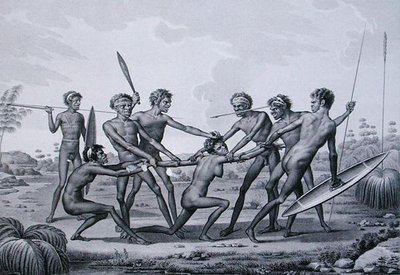 Port Jackson, New Holland: Aborigines Vor-Ehezeremonie, aus 