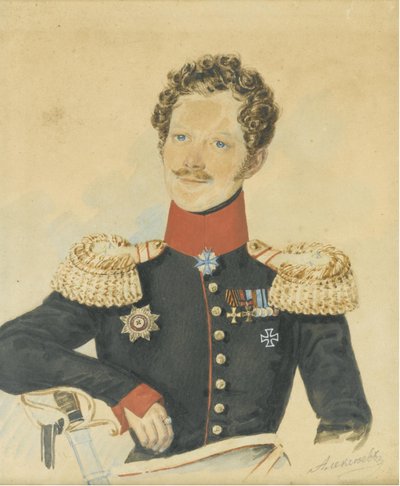 Porträt von Yegor Fyodorovich Meiendorf 1794-1879 von N. M. Alexeyev