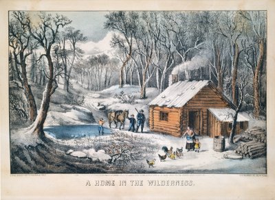 Ein Zuhause in der Wildnis von Currier and Ives
