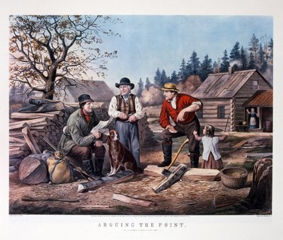 "Den Punkt diskutieren" von N. and Ives J.M. (1824 95) Currier