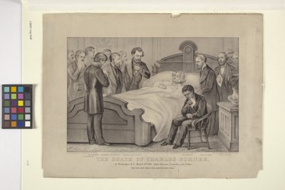 Tod von Charles Sumner von N. and Ives J.M. (1824 95) Currier