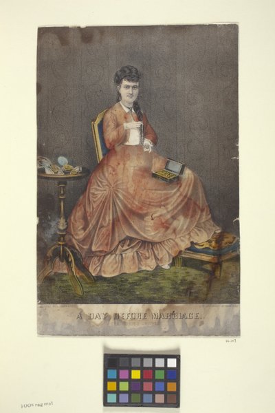 Der Tag vor der Hochzeit von N. and Ives J.M. (1824 95) Currier