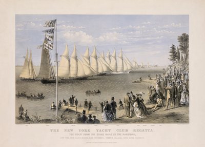 Die Regatta des New York Yacht Club von Currier and Ives