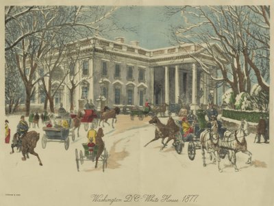 Das Weiße Haus, Washington D.C. 1877 von Currier and Ives