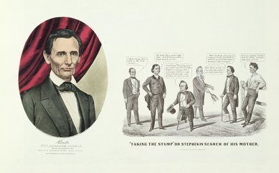 Hon. Abraham Lincoln, 16. Präsident der Vereinigten Staaten, 1860 von N. and Ives, J.M. Currier