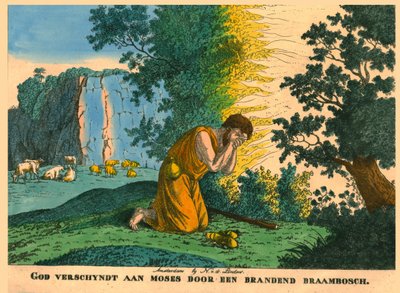 Moses und der brennende Busch von N v d Linden