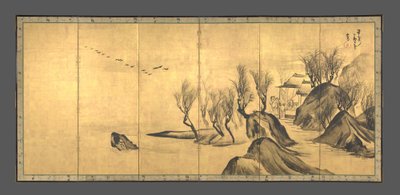 Landschaften mit den chinesischen Literaten Su Shi und Tao Qian von Nagasawa Rosetsu