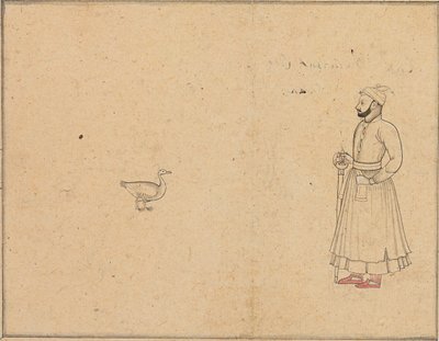 Raja Balwant Dev Singh und ein Schwan, ca. 1750-55 von Nainsukh