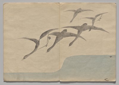 Szene aus dem Kōrin Bilderbuch (Band 1) von Nakamura Hochu