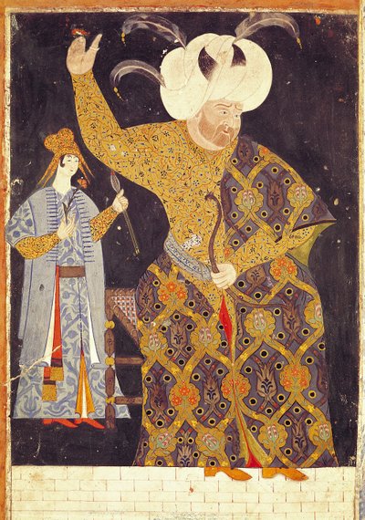 Porträt von Sultan Selim II. (1524-74) beim Bogenschießen von Nakkep, called Nigari Reis Haydar