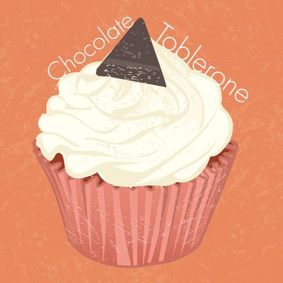 Schokoladen-Toblerone-Cupcake, 2019 von Nancy Moniz Charalambous
