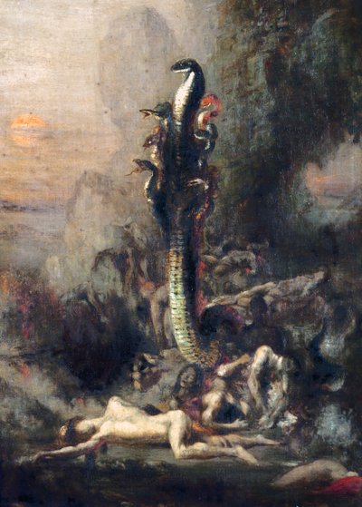 Herkules und die lernäische Hydra, nach Gustave Moreau, ca. 1876 (Detail) von Narcisse Berchere