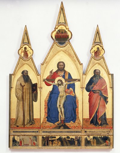 Die Heilige Dreifaltigkeit mit St. Romuald und St. Andreas von Nardo di Cione Orcagna