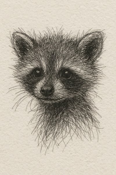 Neugieriger Baby-Waschbär von Natalie Bruns